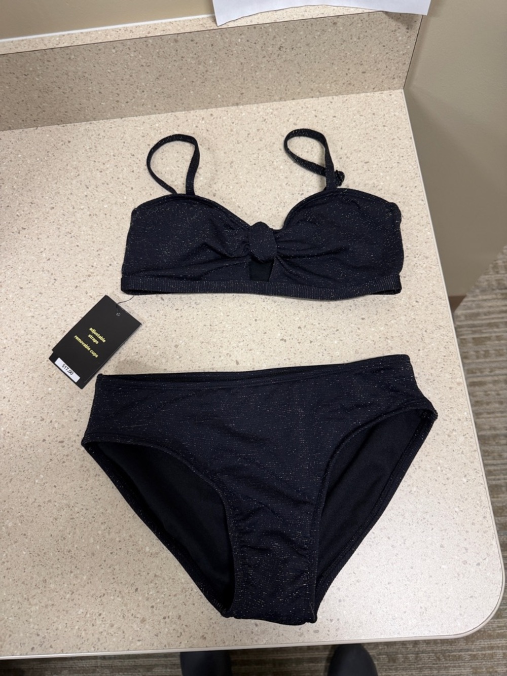 art class Black Sparkle Two-Piece Bikini Set